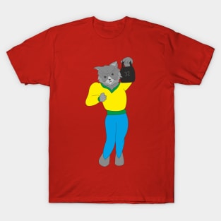 weightlifting cat T-Shirt